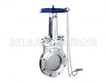 鍊(liàn)輪式(shì)法蘭刀型閘閥(fá)pzvl73h